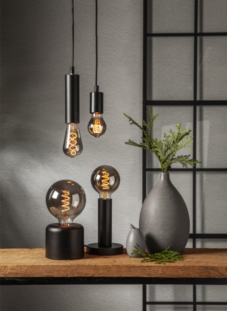 Żarówka LED G125 Spiral Smoke 2W 40lm 2100K