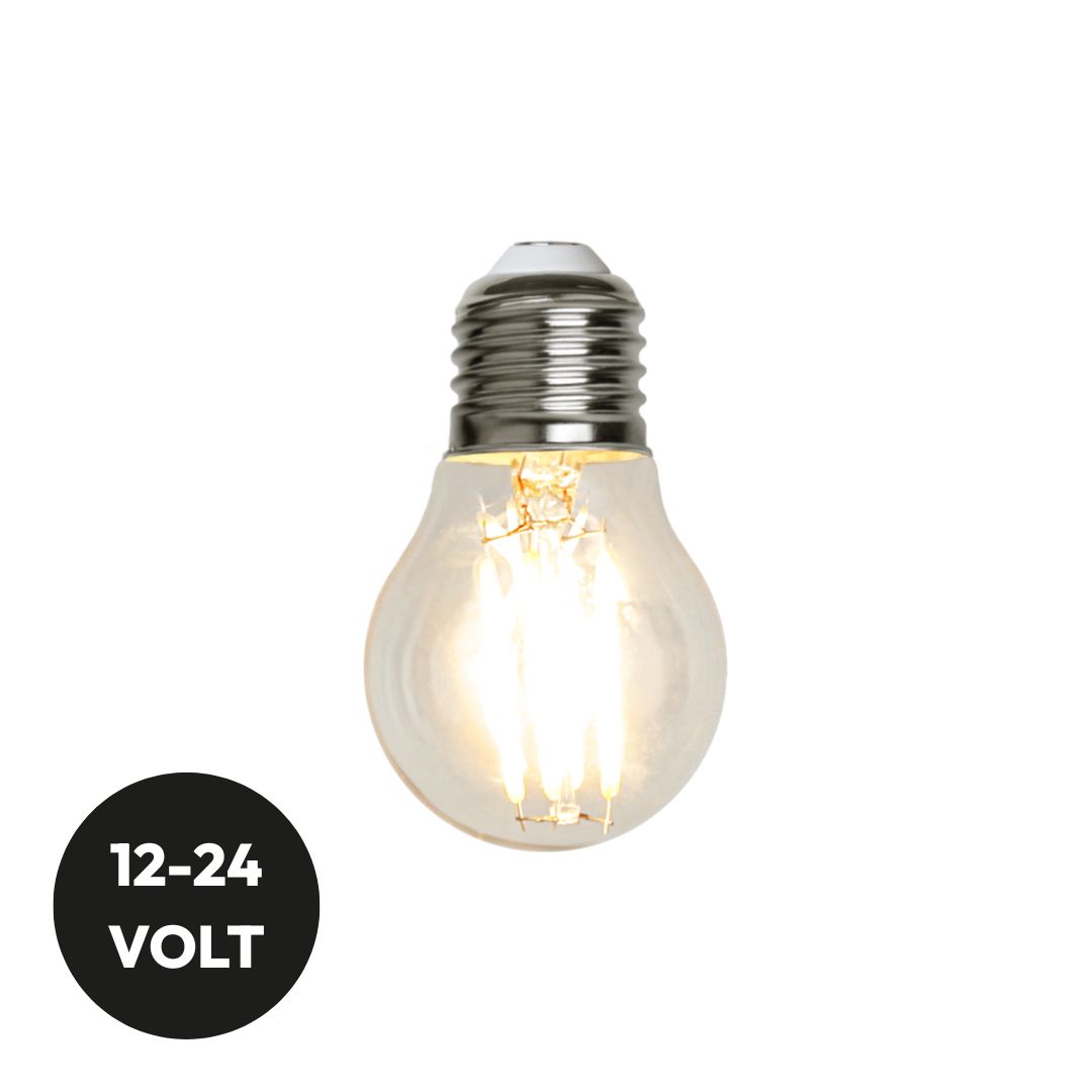 Żarówka LED 12V-24V niskonapięciowa, G45 2W 250lm E27, ciepła 2700K