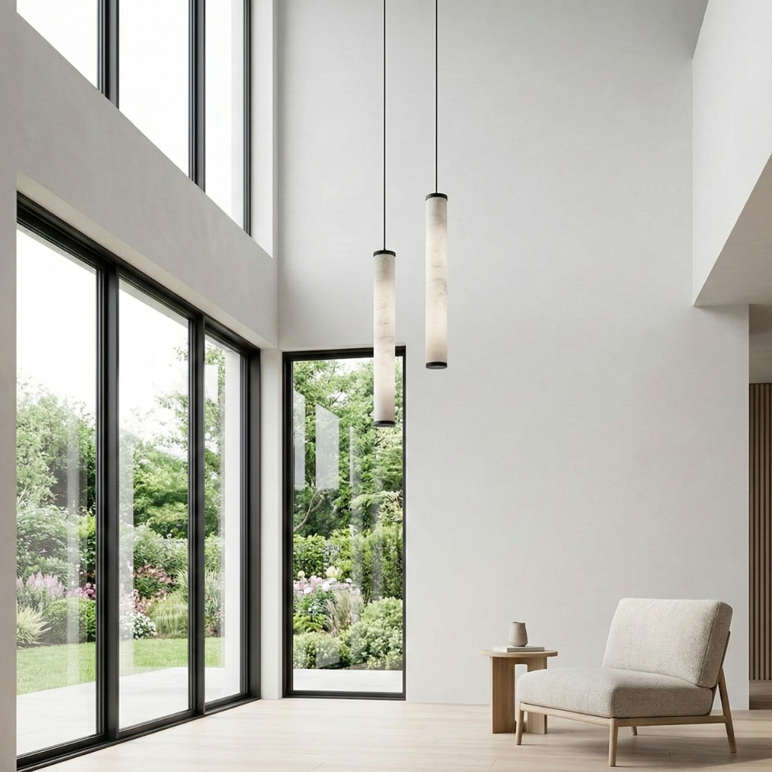 Lampa wisząca SANDY Zambelis 37,4cm, 3000K 970lm 15W, alabaster