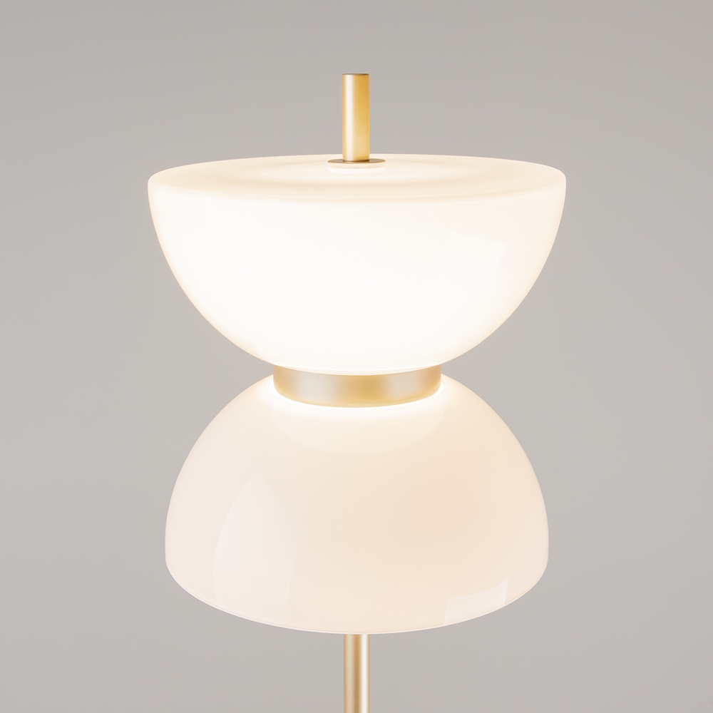 Lampa stojąca w stylu japońskim KYOTO 145cm Maytoni, 3000K 11W 1300lm, złoto + szary marmur