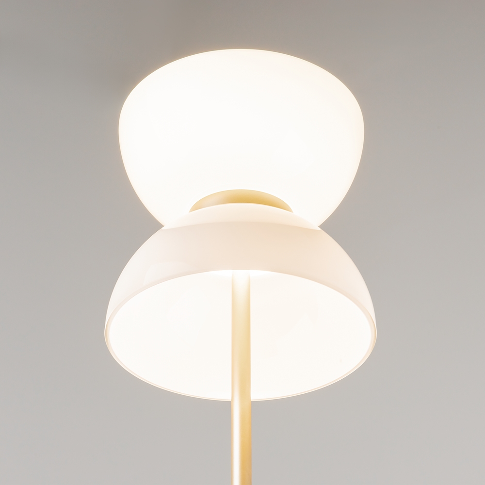 Lampa stojąca w stylu japońskim KYOTO 145cm Maytoni, 3000K 11W 1300lm, złoto + szary marmur