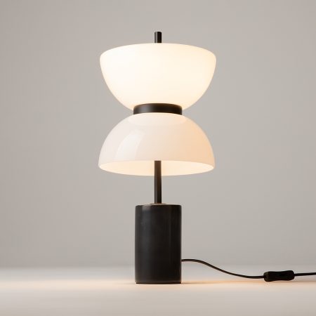 Lampa stołowa w stylu japońskim KYOTO 46cm Maytoni, 3000K 11W 500lm, czarny marmur