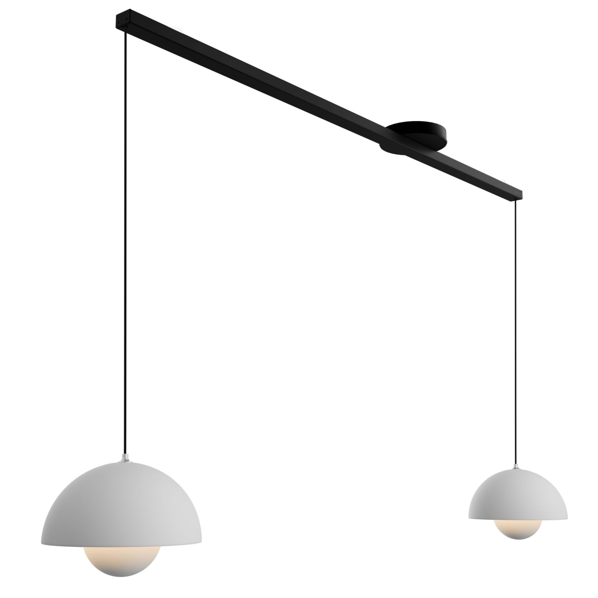 lightswing twin lampa czarna podwojna 90cm 110cm