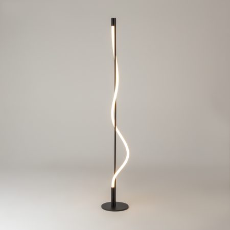 Lampa podłogowa wąż świetlny TAU 150cm Maytoni 3000K 15W 450lm, czarna