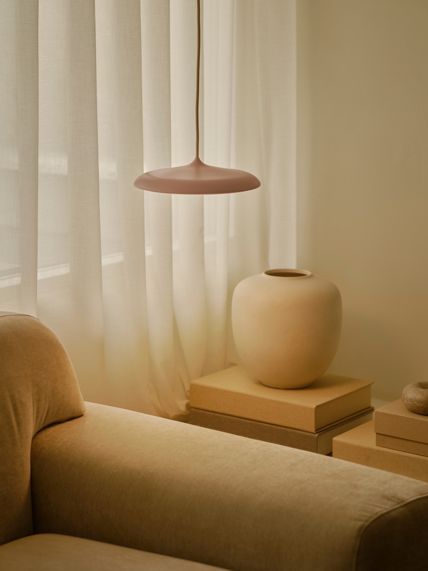 Lampa wisząca ARTIST Nordlux 25cm, 3000K 1000lm 14W, brudny róż