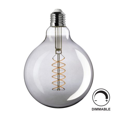 Żarówka LED G125 Spiral Smoke 4,8W 250lm 1800K